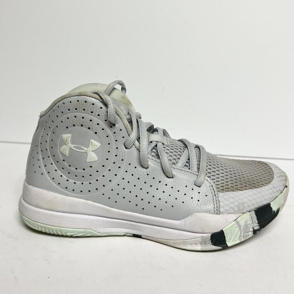 Under Armour Boys Jet Basketball Shoes Gray Size 5 M Big Kid
